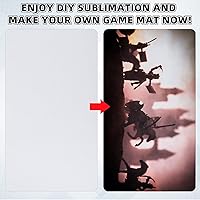 Vista 3 de Yexiya 4 alfombrillas de juego de cartas de 14 x 24 pulgadas, tapete de juego de sublimación en blanco suave para juegos de mesa