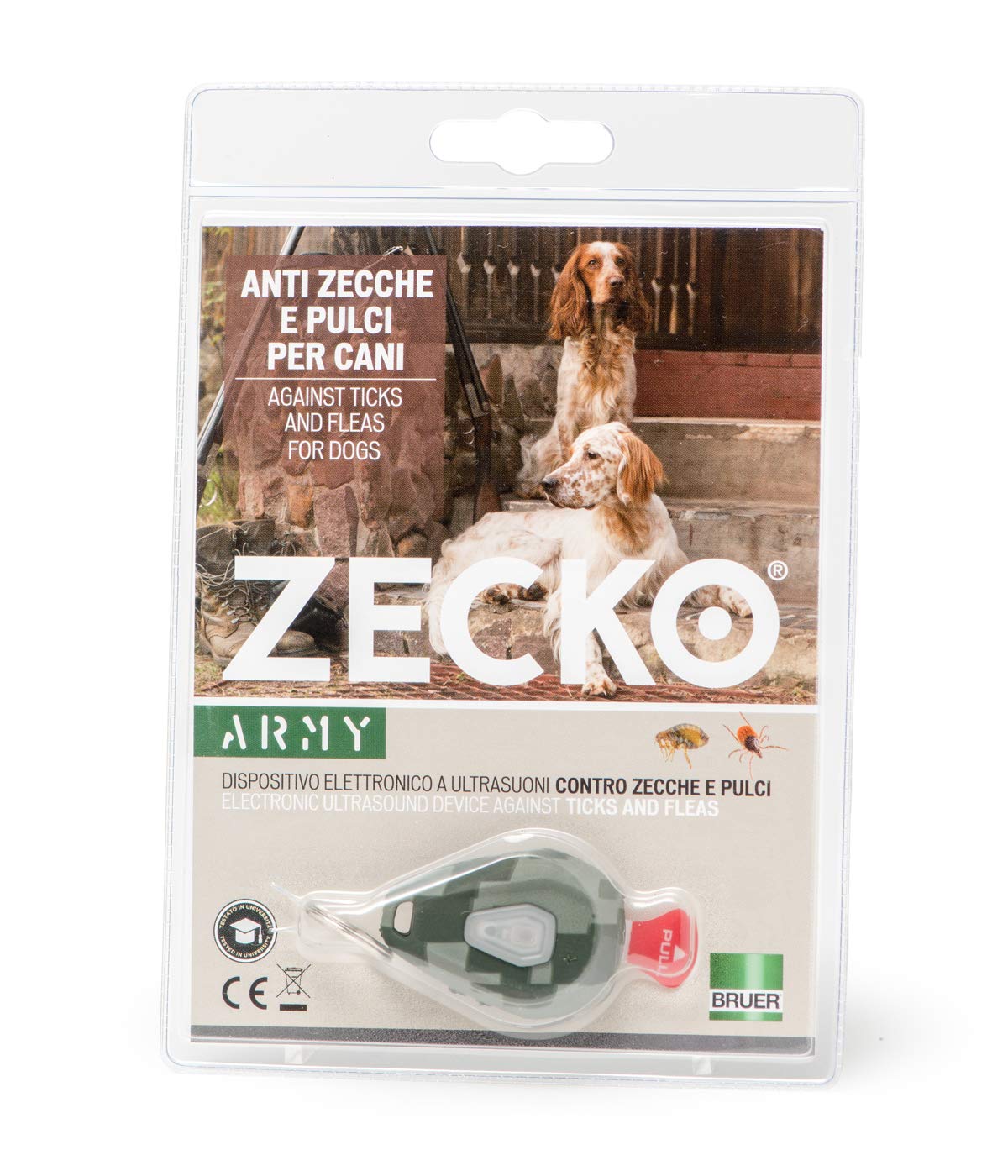ueber zecko Dog Army Repellente ELETTRONICO ZECCHE/PULCI A Emissione Elettronica di ULTRASUONI per Cani