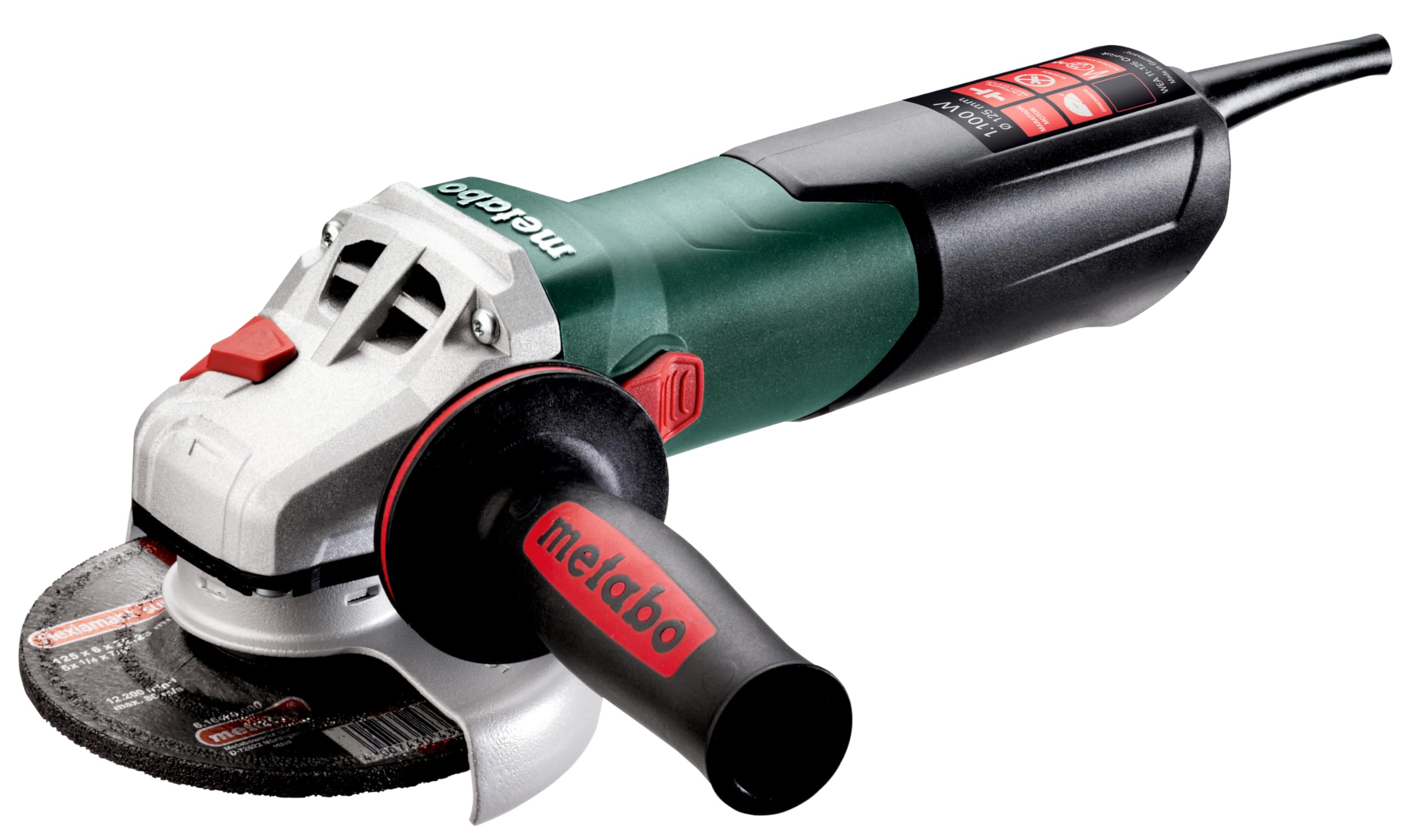 Metabo Szlifierka kątowa WEA 11-125 Quick (603626000) karton, 1100 W, średnica tarczy: 125 mm, prędkość obrotowa biegu jałowego: 10500 /min