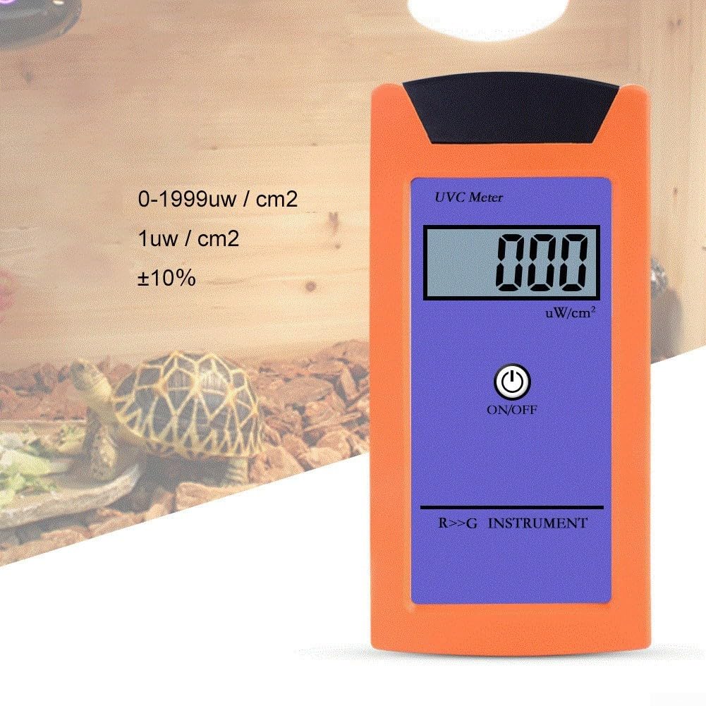 Medidor de luz UVC para medir la prueba diaria de la irradiación UV de varias lámparas con pantalla LCD clara, carcasa de plástico