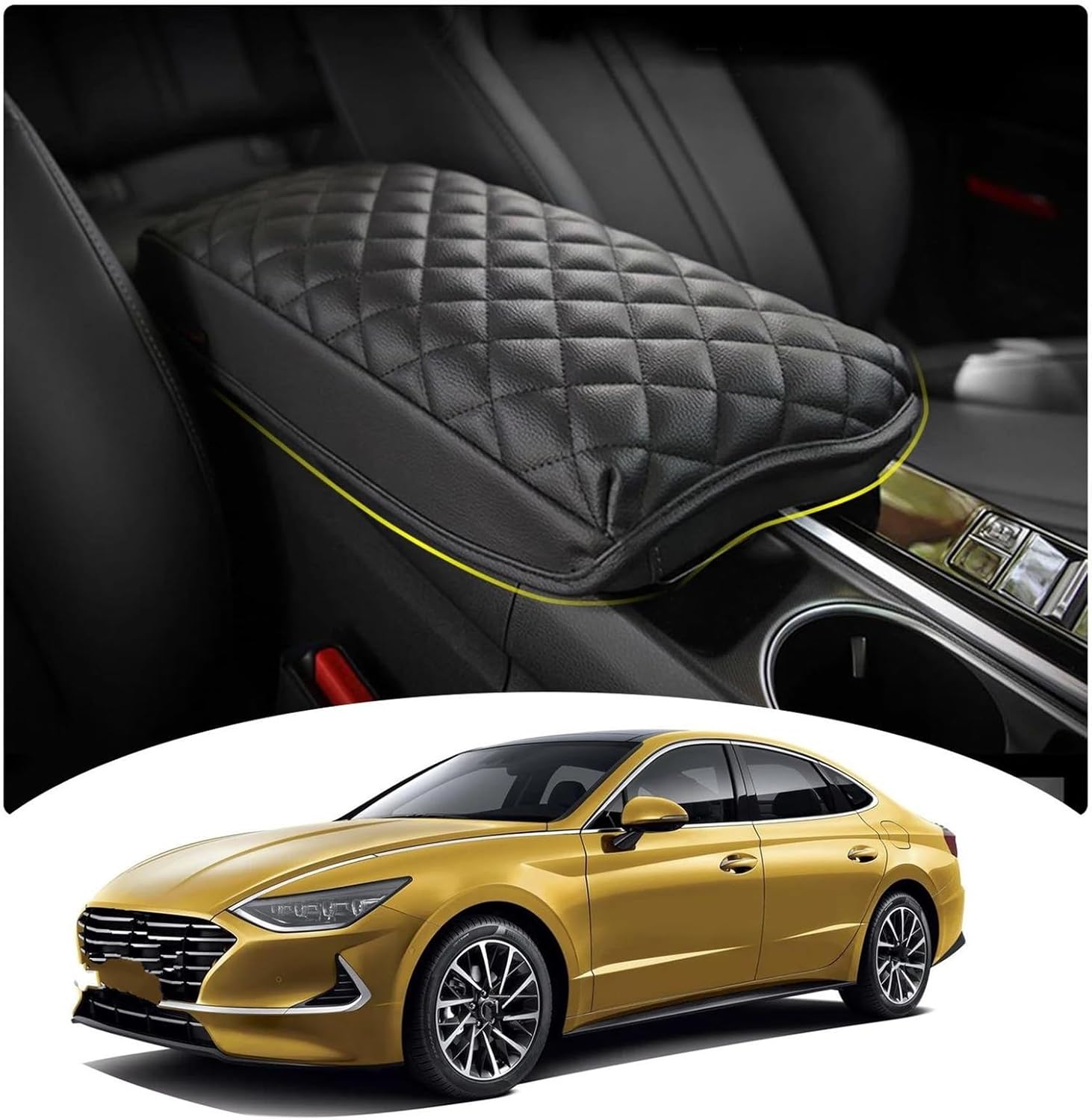 Armrest Box Protection Cover Compatible with Sonata for DN8 2020 2021 2022
