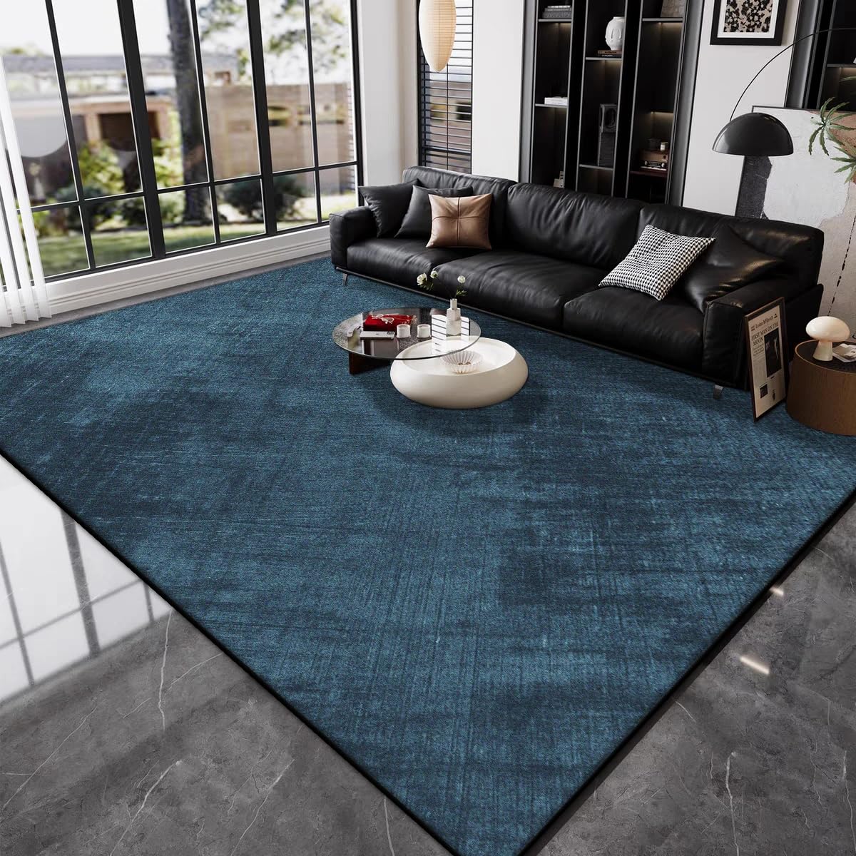 Tapis décoratif de luxe en peluche douce 60x90cm finitions poils courts modèle n7