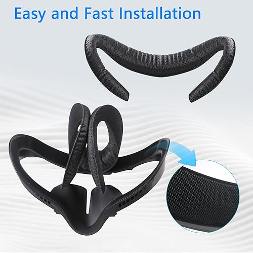 Miniatura 4 de Interfaz facial de realidad virtual y almohadilla facial para Oculus Quest 2, reemplazo de cojín de cubierta facial VR compatible con Quest 2,
