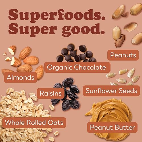 Miniatura 2 de Earnest Eats Barras masticables de desayuno con avena integral y mantequilla de almendras superalimentos veganas omega 3 mantequilla de maní Choco