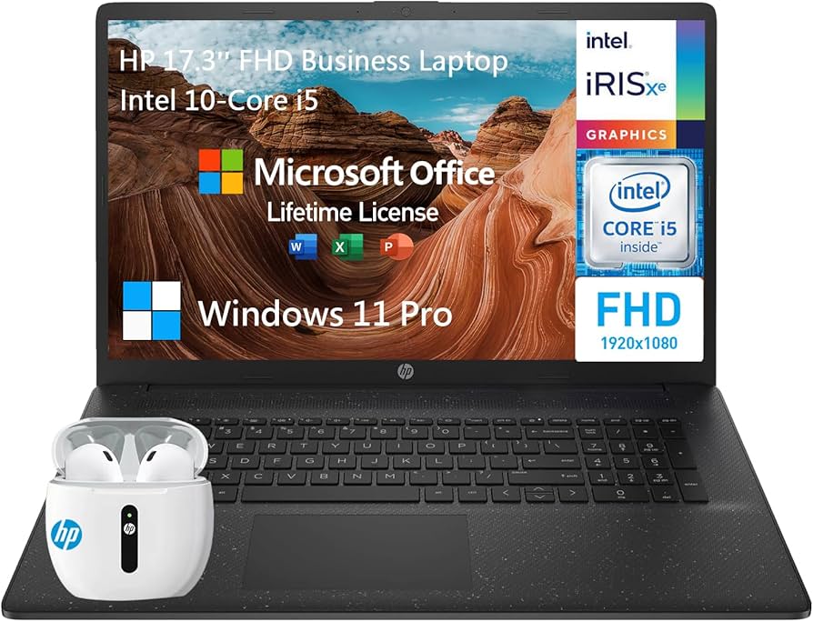 Windows 11 i5 8GB 新品SSD Ofiice2024PC Amazon.com: HP 17 Inch Laptop Computer, FHD IPS Screen 17.3