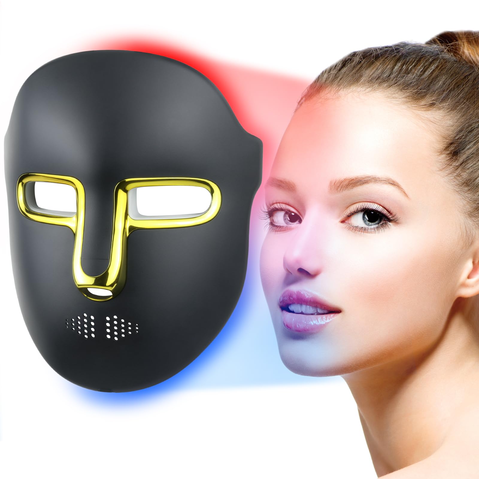 Red Light Therapy for Face Mask LED Face Mask Light Therapy with Red Blue LED and Infrared Light