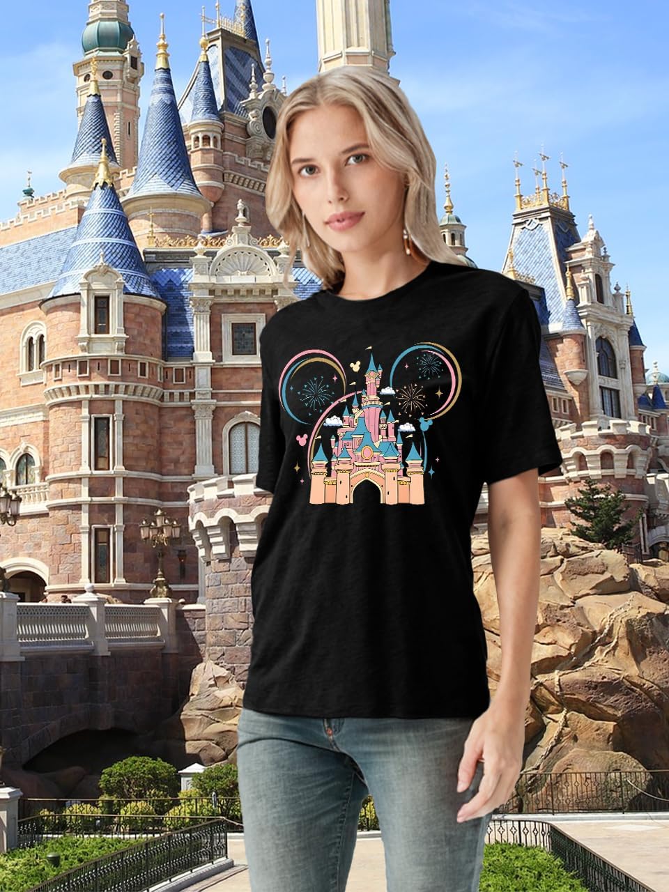 Magical Shirt for Women Magic Kingdom Castle Tshirt Women Casual Vacation Holiday Short Sleeve Tee Top - Image 4