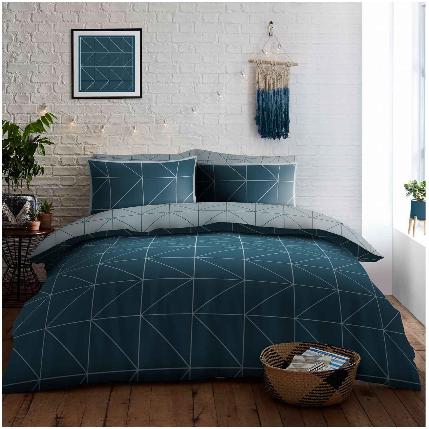 GC GAVENO CAVAILIA Complete Bed Set Double Duvet Cover With Fitted Sheet - 4 Piece Bedding Set - Quilt Cover + Bed Sheet + 2 Pillow Cases