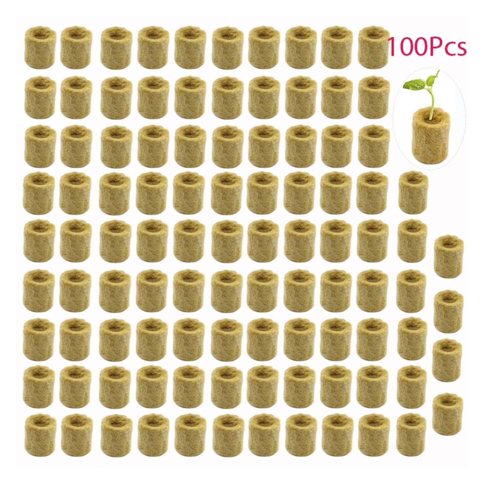 Kostki do uprawy roślin z wełny， 50/100 sztuk Gąbka do sadzenia, nasiona, sadzonki, wtyczka do uprawy(50pcs)