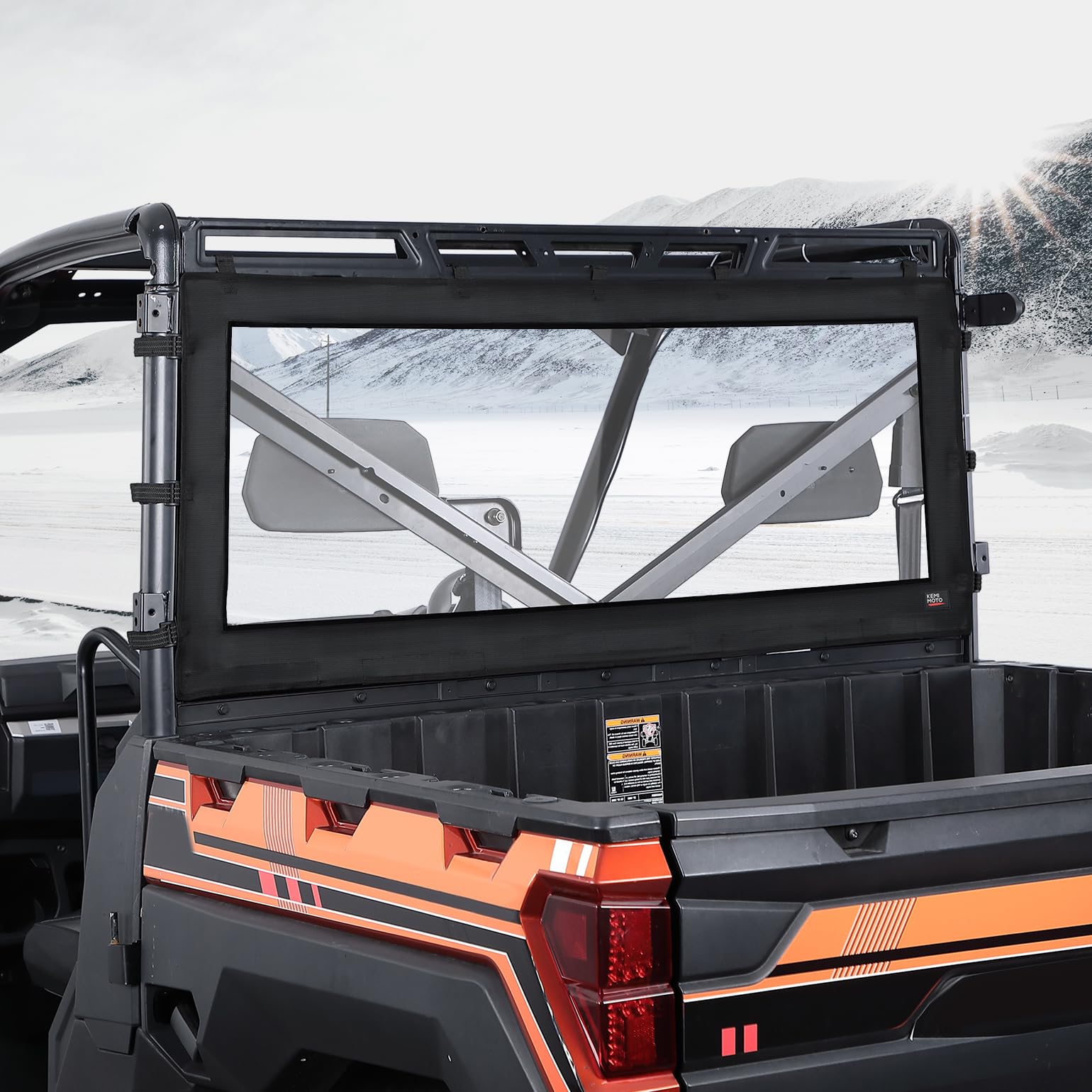 Panel de ventana trasera UTV transparente KEMIMOTO resistente a impactos y UV 8
