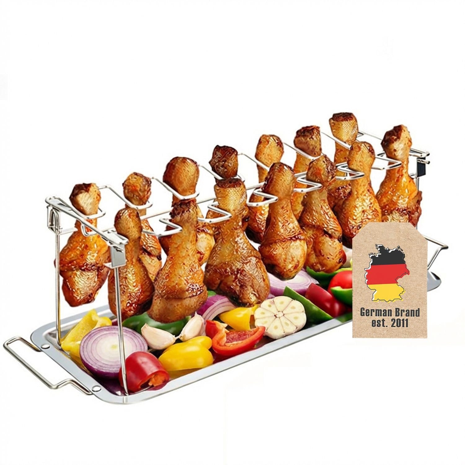 Soporte para Muslos de Pollo y Alitas Ideal para Barbacoas Familiares y Cenas al Horno