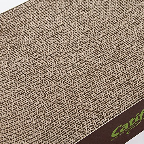 Image of Best Pet Supplies Catify Cat Scratcher, Fun Interactive Scratchers, Posts, Poles, Claw Safe, Furniture Saver Indoor Play Support Natural Cat Behaviors Heavy Duty - Lounger I