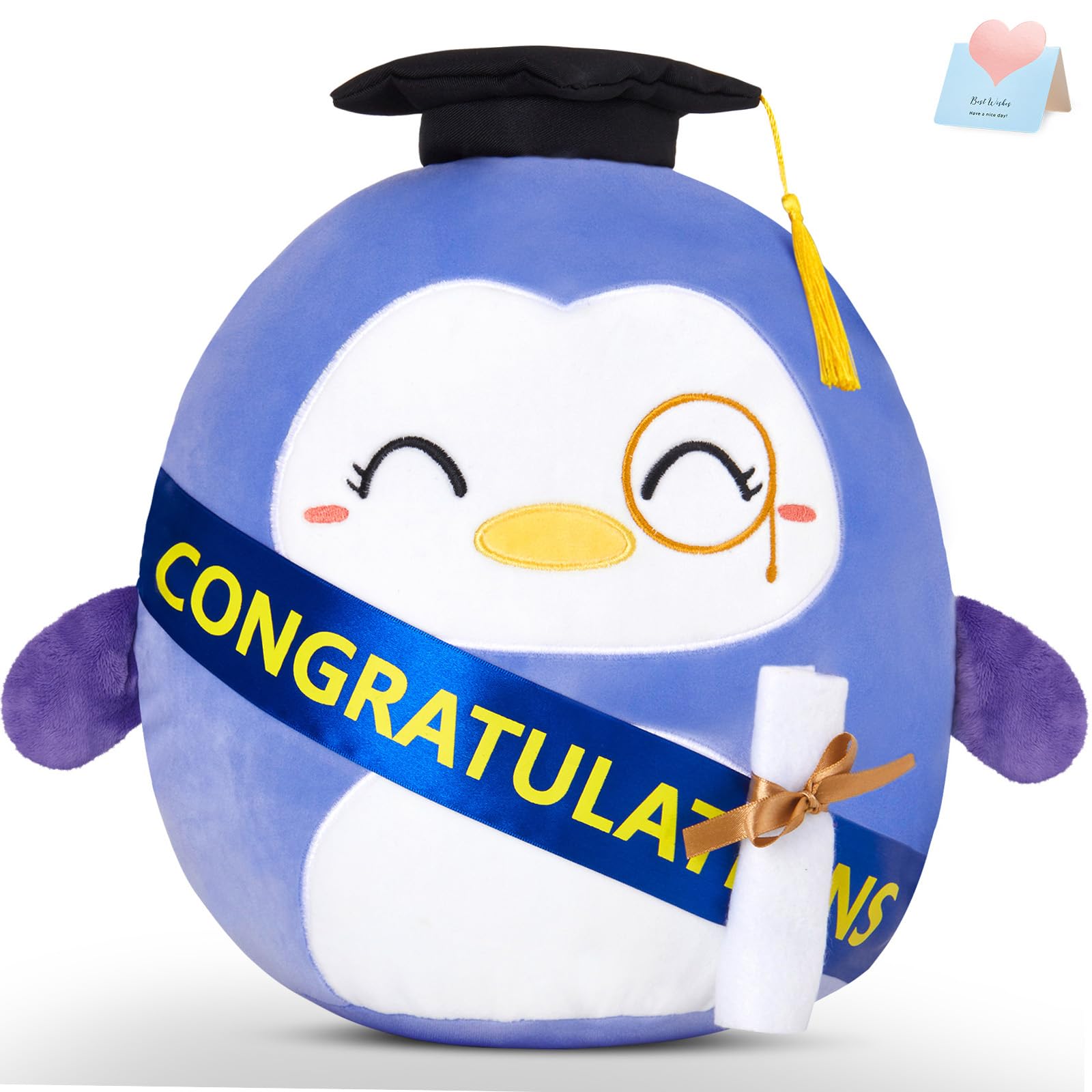 Houwsbaby 13'' Class of 2024 Graduation Penguin Plush Pillow,Graduation Stuffed Animal,Graduation Gift,Graduation Plush Toy,Graduation Decoration,for Graduates Graduation Party