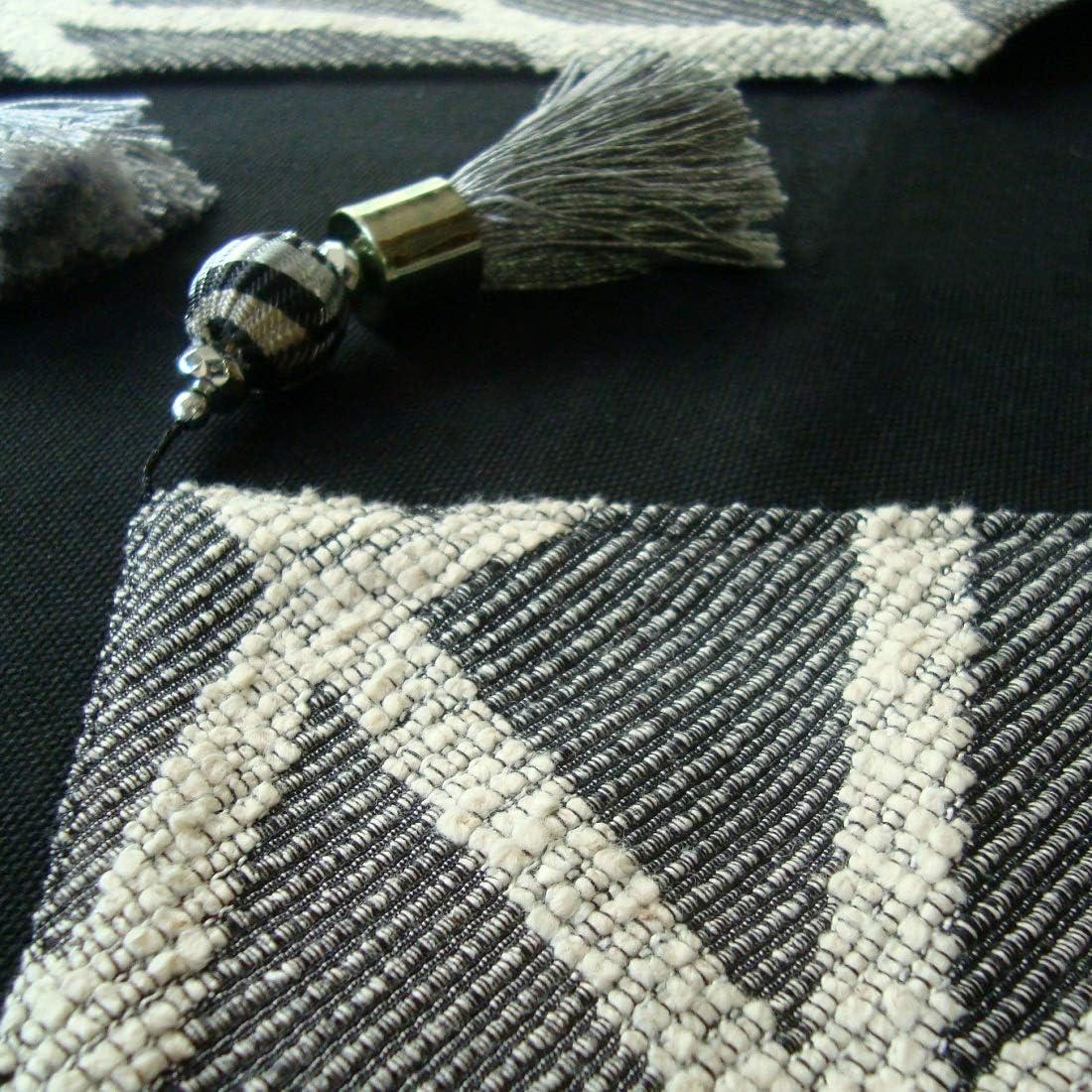 🔥 Crаzу Dеаlѕ Artbisons Table Runner Gray Handmade Thickly Table Linens (84X13)