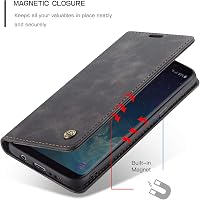 JMstore Samsung Galaxy S8 Plus Bőr Flip Tok Kártyatartóval - Fekete Mágneses Telefontok Állvány Funkcióval 2