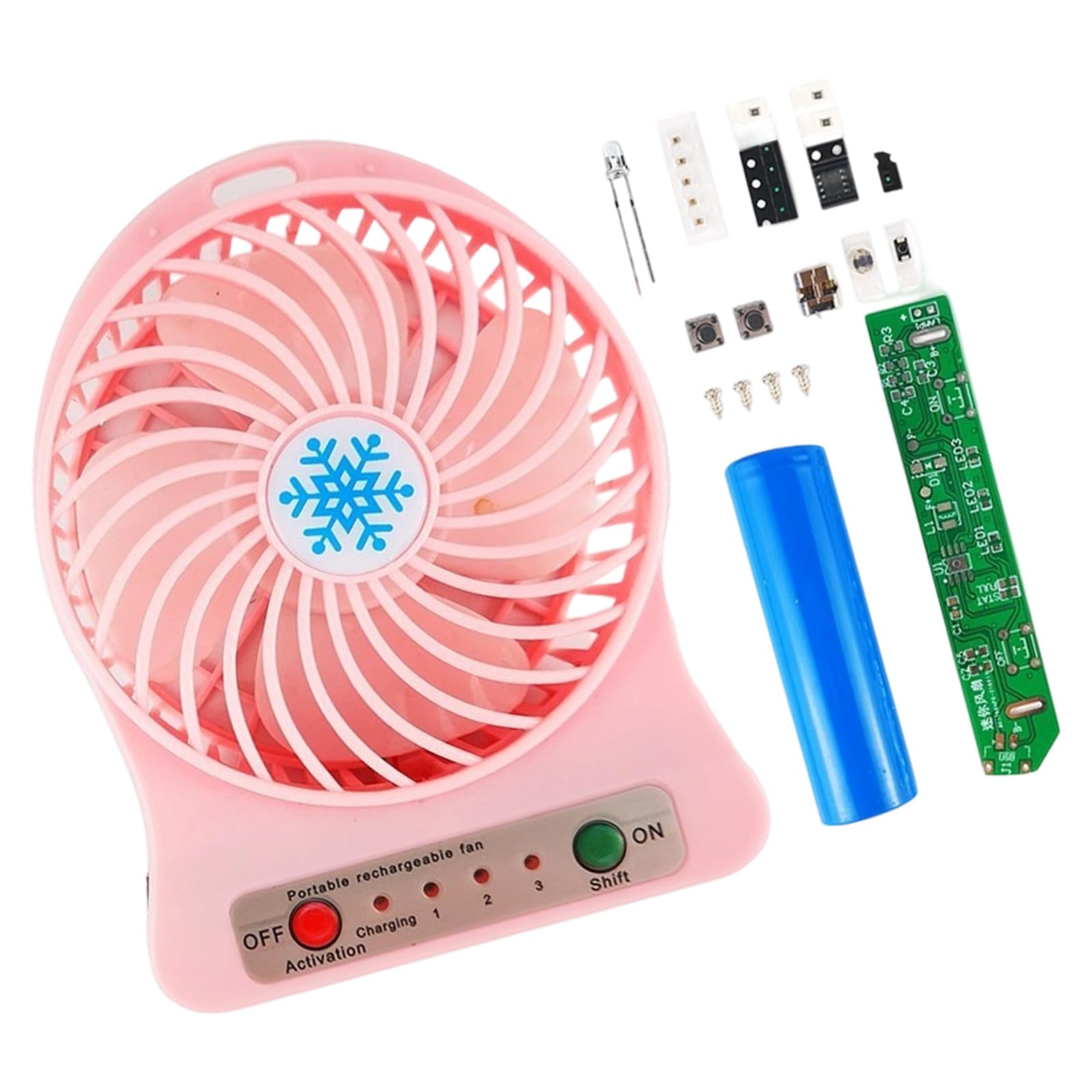 Uqezagpa A Uqezagp Portable Ssembly Fan With 3 Speed Settings Pocket Handheld Fan Ir Coolers Making Set For Electronic Enthusiasts Portable Ssembly