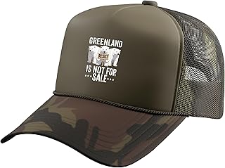 Greenland is not for Sale Polar Bear Greenland Denmark Trucker Hat with Adjustable Mesh Back