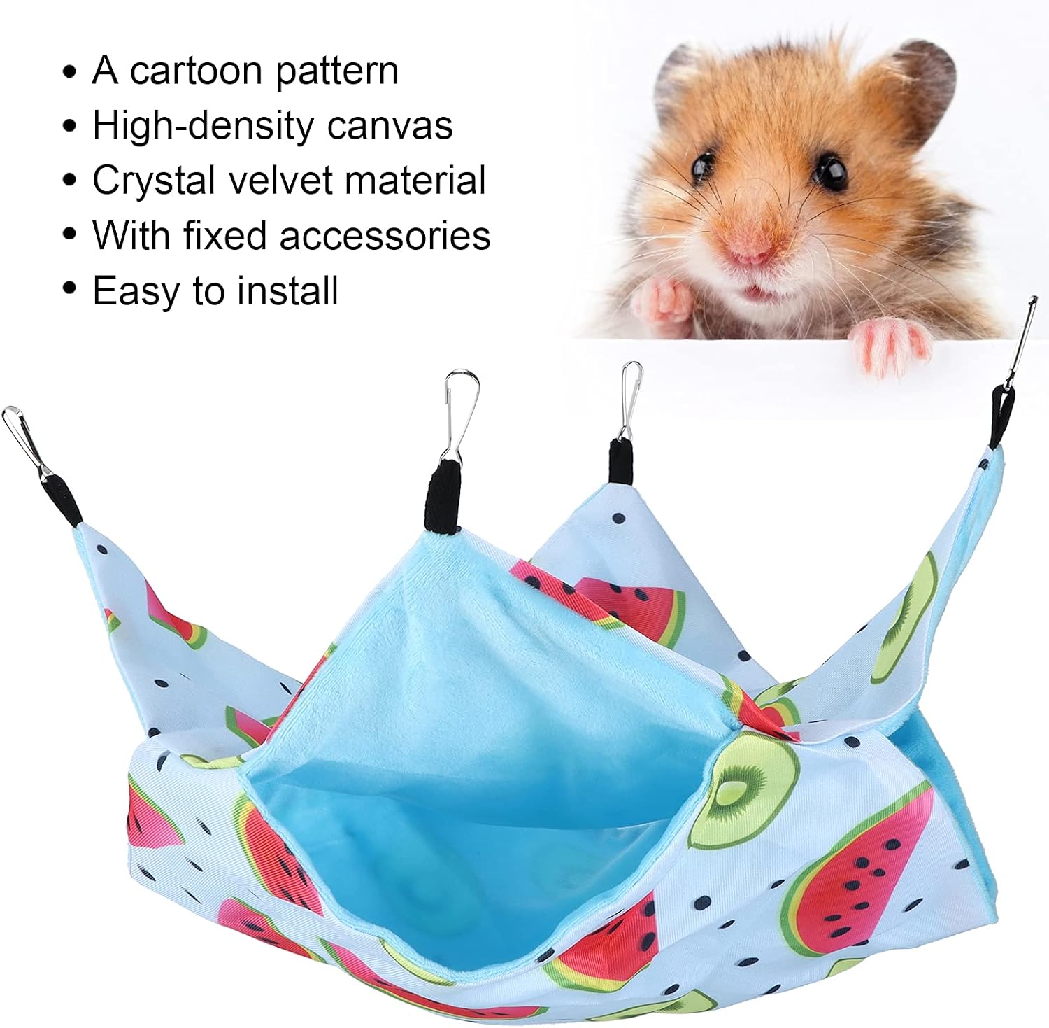 review SYH&AQYE Small Animal Hammocks, Pet Hamster Hanging Hammock Bunkbed Hammock Suitable for Hamsters Guinea Pigs and Other Small Pets(S)