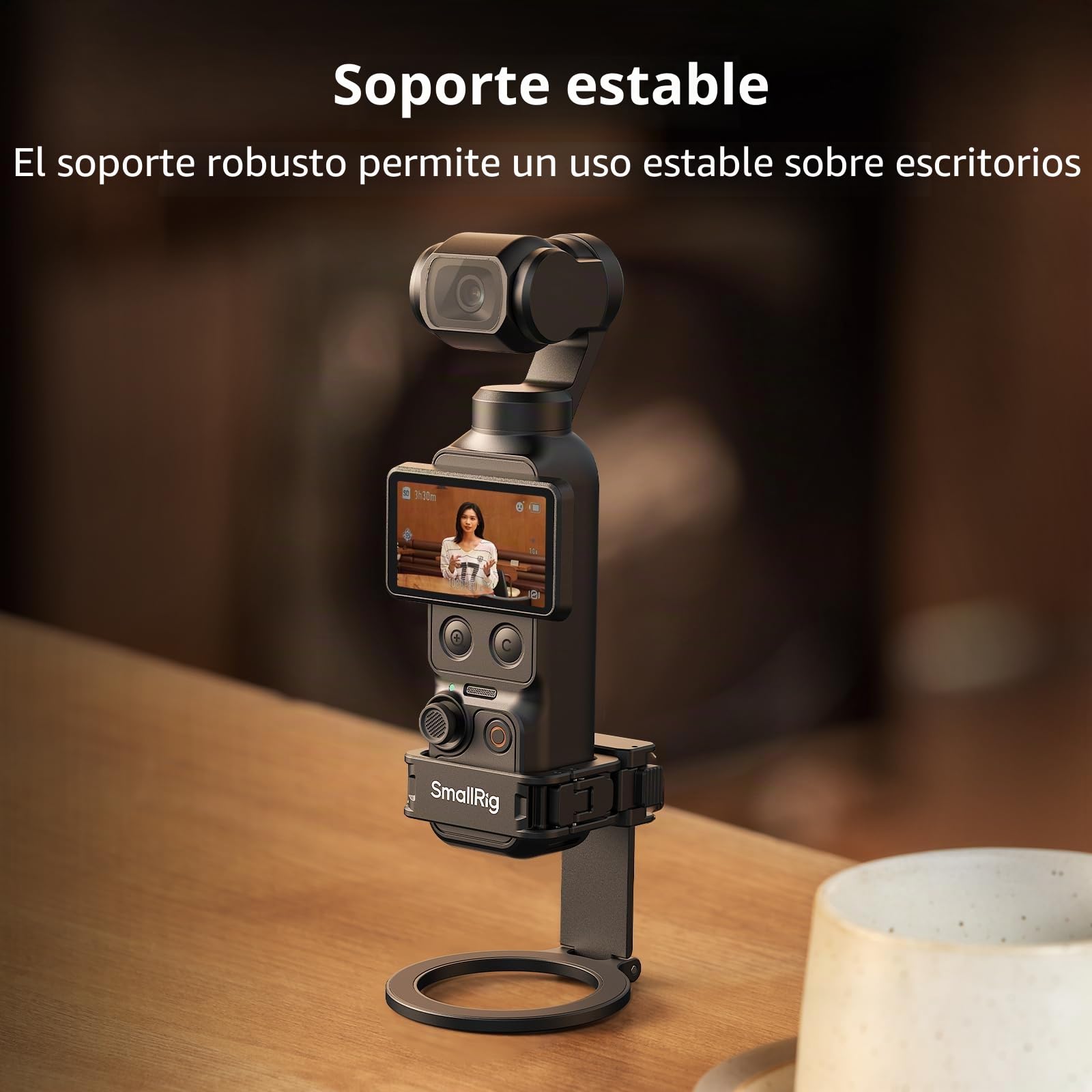 SMALLRIG Soporte magnético para DJI Osmo Pocket 4P/4/3, adaptador de expansión de aleación de aluminio con interfaz bidireccional de liberación rápida, anillo magnético ajustable para teléfono - 6004