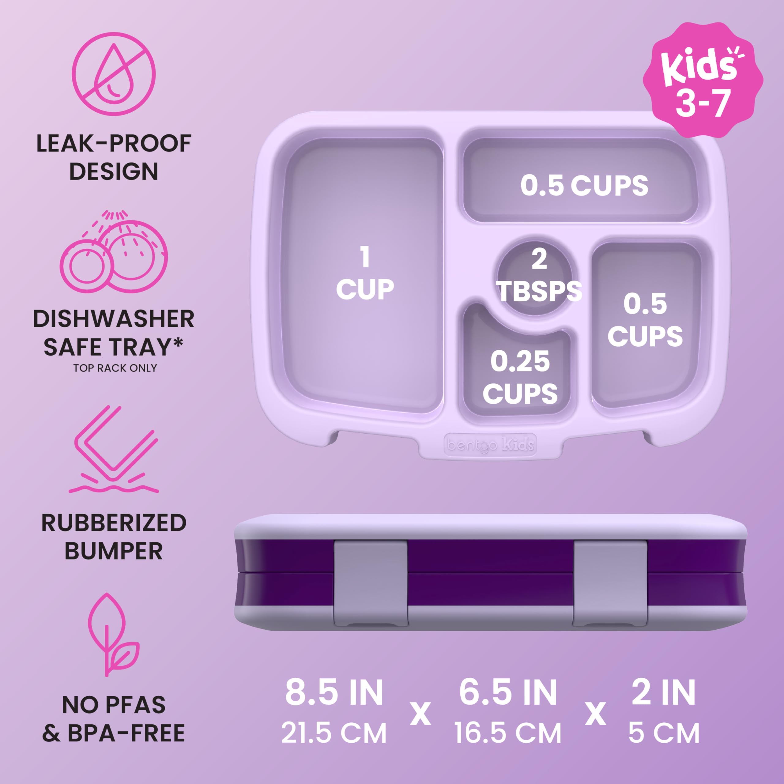Bentgo Unicorn Lunch Box - Leak-Proof Kids Bento Box -5