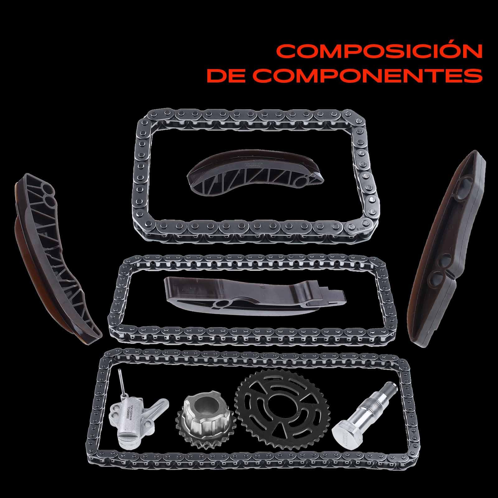 Frankberg Kit de cadena de distribución | Compatible con: Serie 5 F10 F18, Serie 3 Touring E91, X1 E84, M.i.n.i Convertible R57, M.i.n.i Clubvan R55, Serie 1 E81