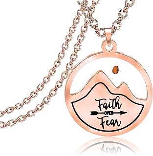 Mustard Seed Mountain Necklace Religious Gift Faith Over Fear Mustard Seed Jewelry Necklace Christian Gift For Women Girls