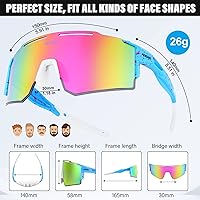 Vista 6 de Gafas de sol polarizadas deportivas para mujeres y hombres, UV400, gafas de ciclismo, béisbol, correr, pesca, al aire libre, resistentes al viento