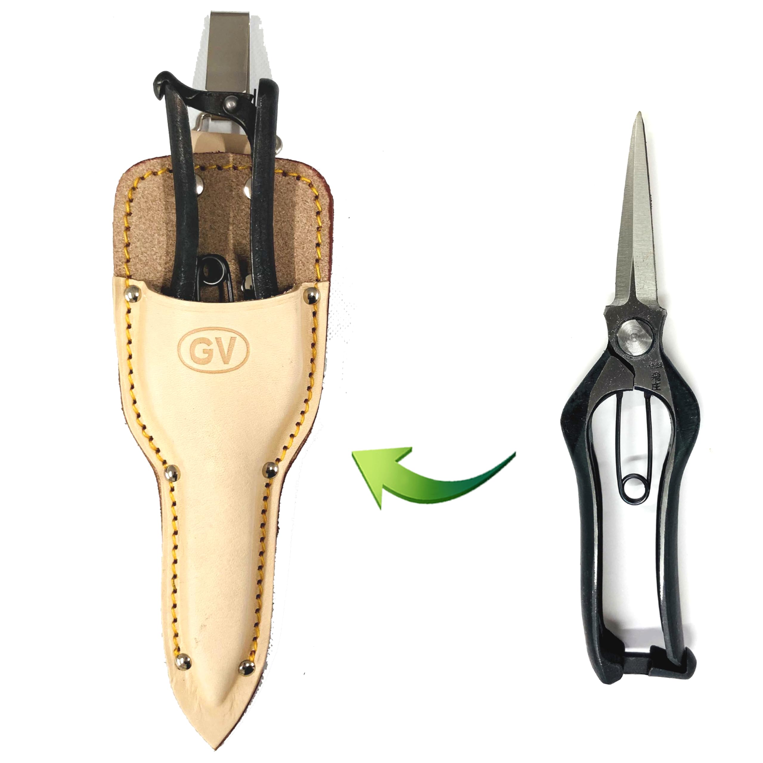 佐助 植木屋鋏 6寸 180mm 革ケース付き 試し切りのみ 佐助 植木屋鋏 6