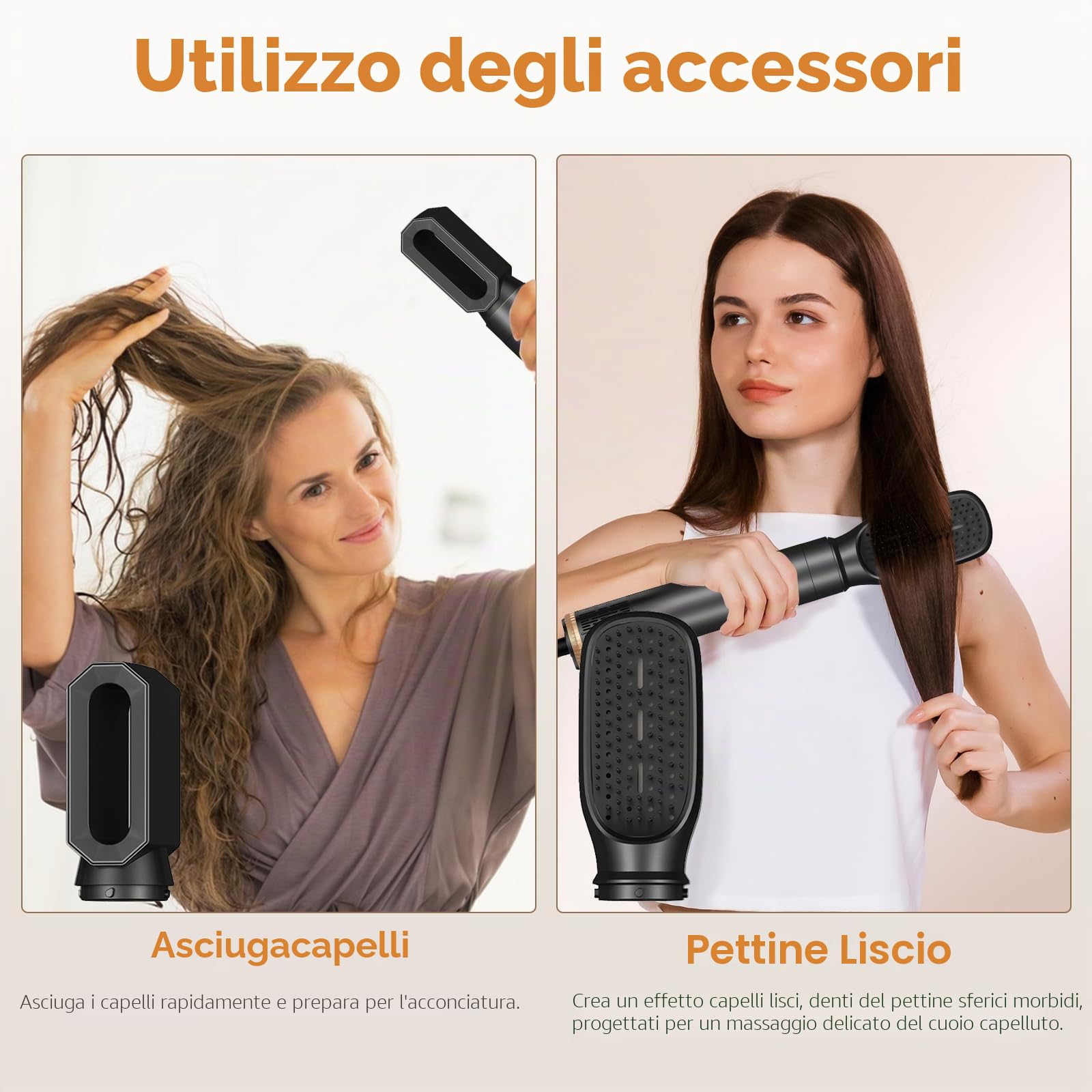 Air Styler Pro - Asciugacapelli 6 in 1, 1000 W, spazzola soffiante per capelli, spazzola per asciugacapelli, multifunzione, per capelli ricci e lisci, temperatura velocità del vento regolabile