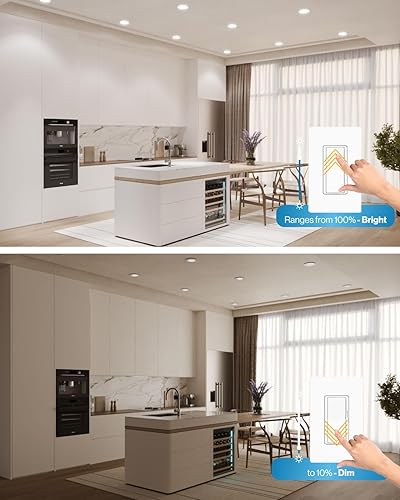 Miniatura 7 de Sunco Lighting Paquete de 12 luces LED empotrables 5CCT de 6 pulgadas, ultra delgadas, 1500 lm, alto brillo, 2700 K3000 K3500 K4000 K5000 K