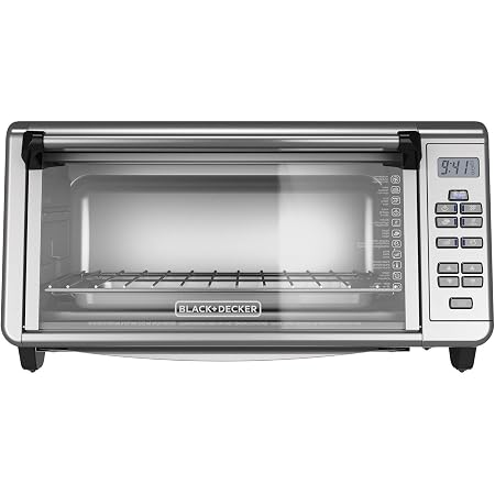 Amazon.com: Black+Decker TO3290XG Horno de convección digital extra ancho,  plateado, 9X13 : Hogar y Cocina