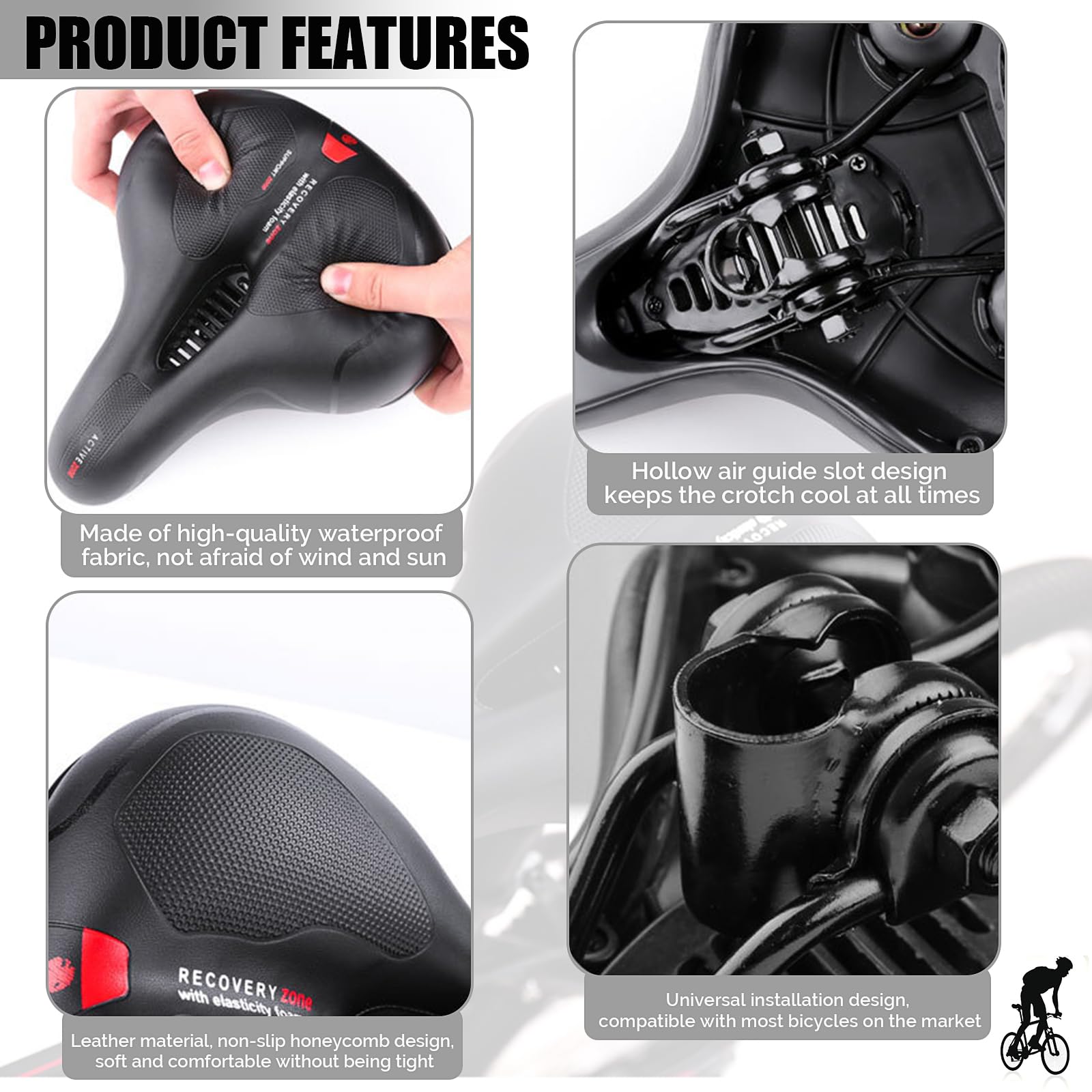 Sella Bici Comoda Sedile Bicicletta Comodo WEST BIKING Sella Per