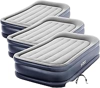 Vista 14 de Intex 64131ED Dura-Beam Plus Deluxe con Almohada: Fiber-Tech - Tamaño individual - Bomba eléctrica incorporada - Altura de la cama de 16.5 pulgadas