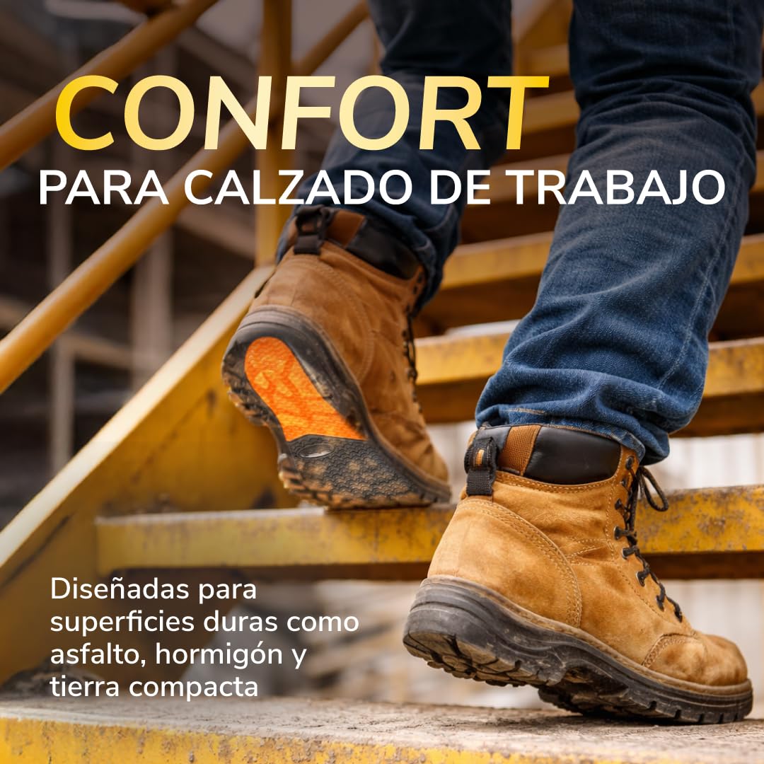 Scholl GelActiv Profesional Plantillas de Gel para Hombre Botas Zapatos Trabajo Comodidad Absorción Impactos Tecnología GelWave Talla 40-46.5