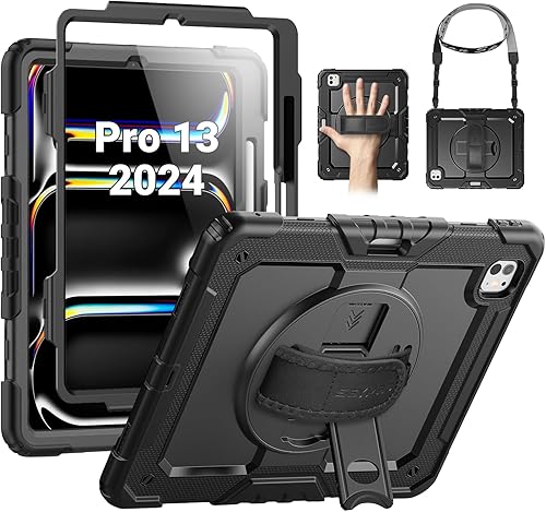 Miniatura 110 de SEYMAC Funda para iPad de 9ª/8ª/7ª generación de 10.2" 2021-2019, funda protectora resistente a prueba de golpes con protector de pantalla, soporte