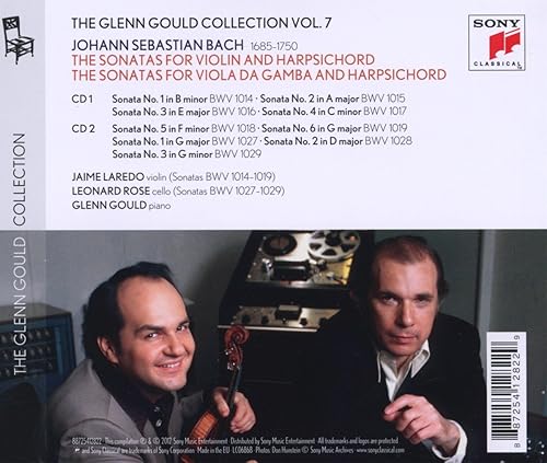 Miniatura 2 de Glenn Gould plays Bach The 6 Sonatas for Violin & Harpsichord BWV 1014-1019 The 3 Sonatas for Viola da gamba & Harpsichord BWV 1027-1029