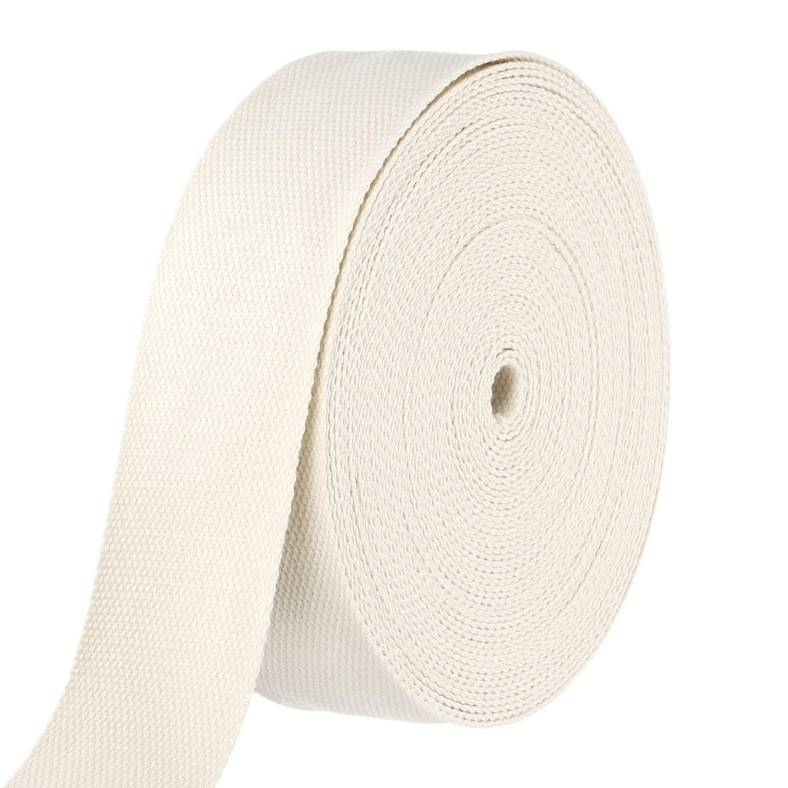 Sangle en coton sergé beige de 5,1 cm x 13 m pour anses de sac et loisirs créatifs