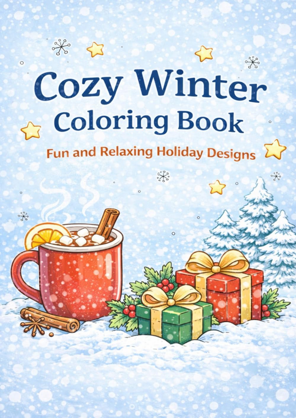 Winter Cozy Coloring Book: Cute & Relaxing Winter-Themed Coloring Pages for Adults and Teens