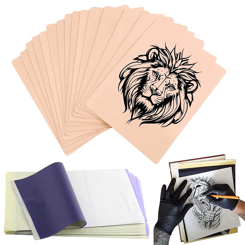 Kit de prática para tatuagem YONGDA com 10 peles sintéticas e 20 papéis de transferência