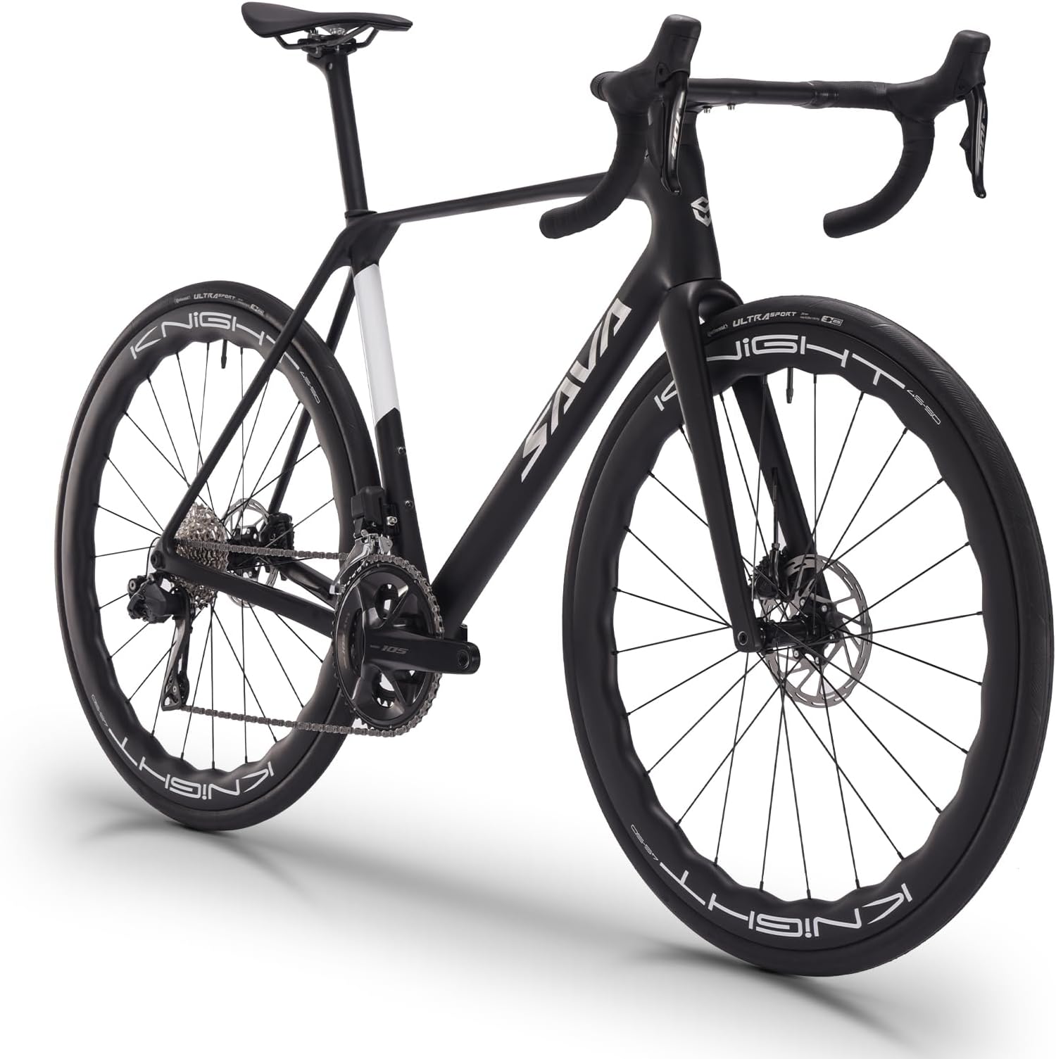 SAVADECK Carbon Road Bike, Lightweight 24-Speed Shifting Road Bicycle with Shimano 105 Di2 7170 Groupset, Carbon Frame with 700C Carbon Wheelset Disc Brake Race Bikes