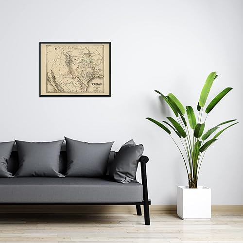Miniatura 5 de HISTORIX Mapa vintage de Texas 1846, mapa vintage de Texas de 18 x 24 pulgadas, mapa antiguo del estado de Texas, mapa histórico de Texas, mapa