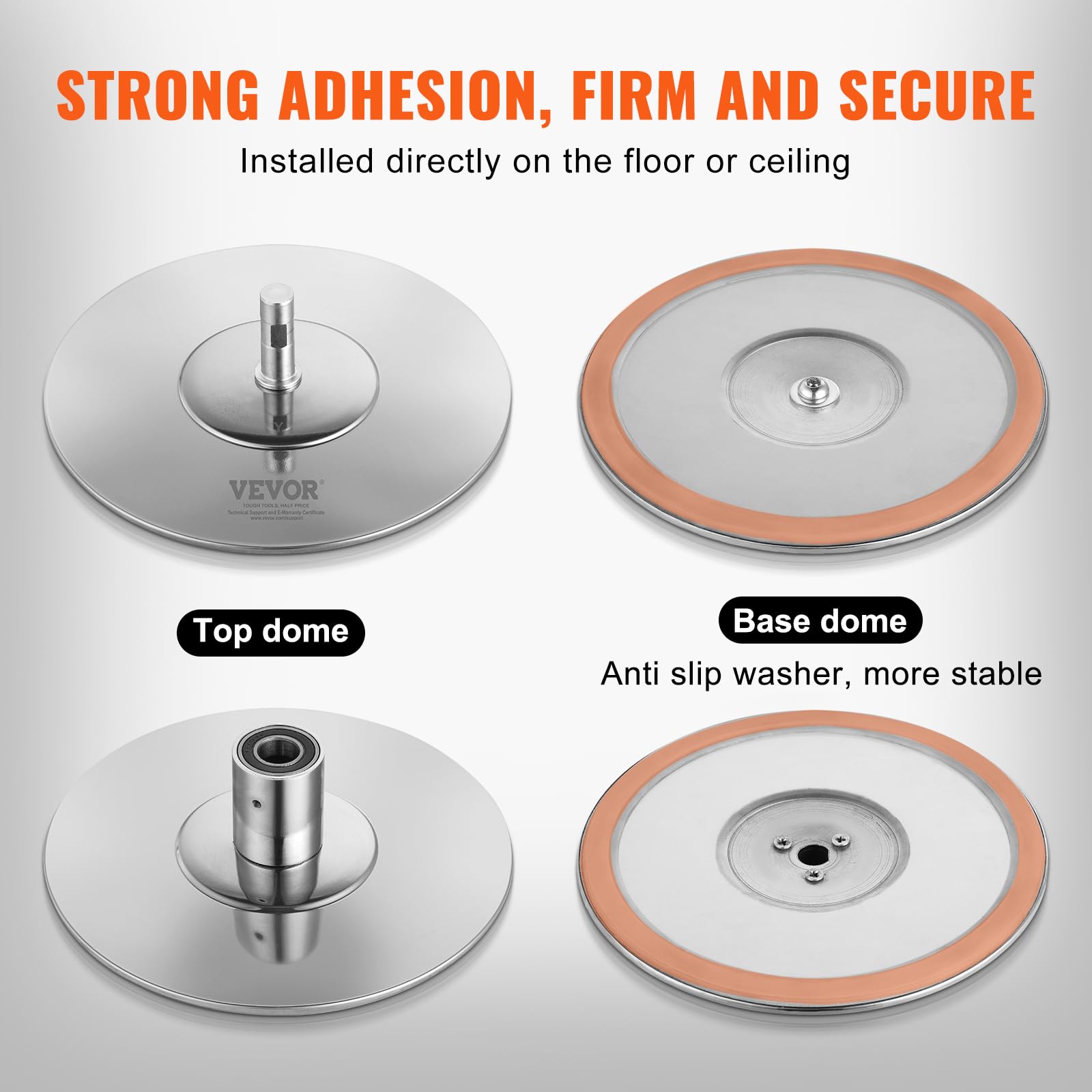 VEVOR Bastone da ballo professionale, kit di bastoncini da ballo statici per spinning, palo portatile rimovibile, palo in acciaio inossidabile resistente da 45 mm, asta fitness regolabile in altezza