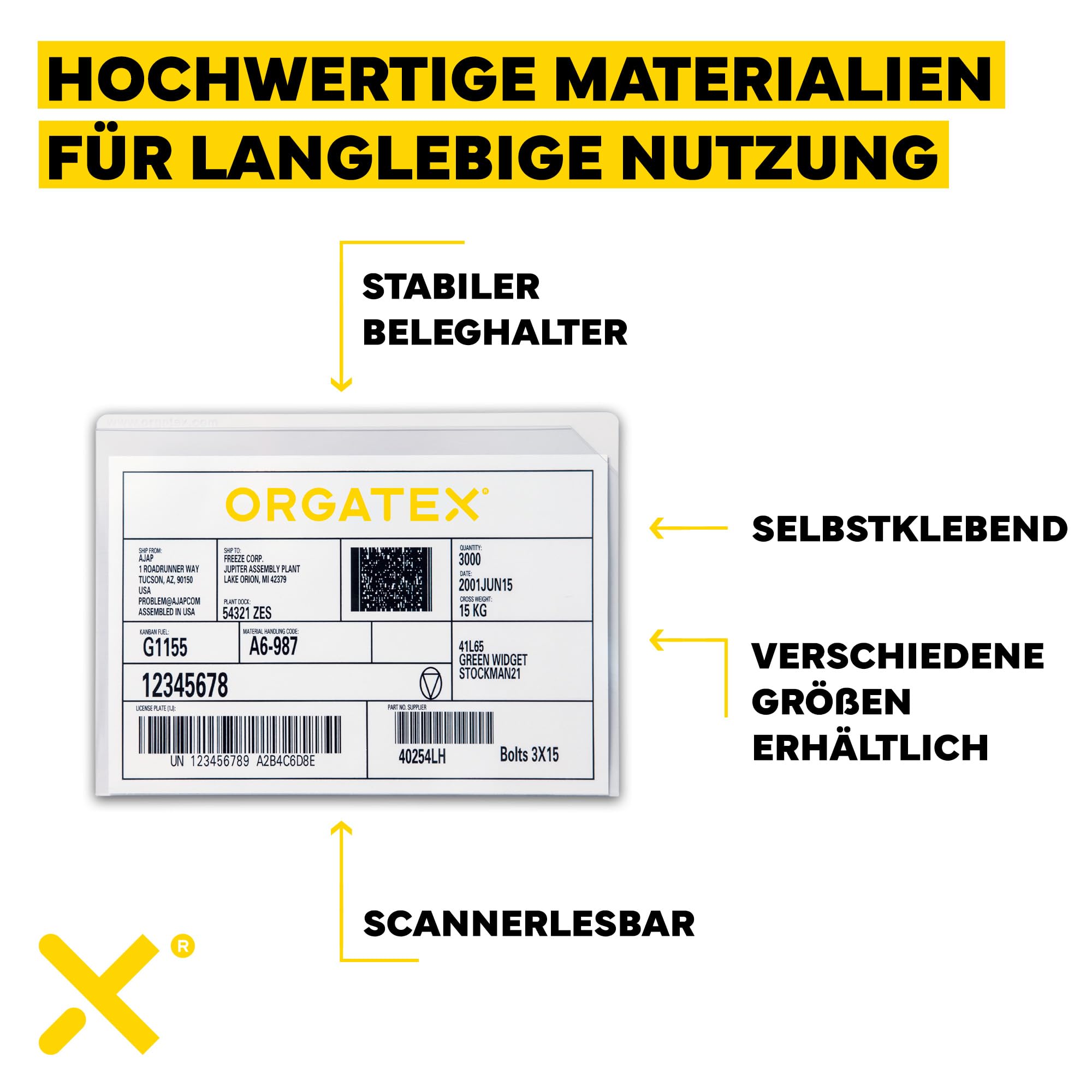 Etikettenhalter selbstklebend | Kanban-Cover Beleghalter selbstklebend, UV-beständig I Hart-PVC Kartenhalter für Regalbeschriftung Lager | 10 Stück, DIN A6 quer, transparent