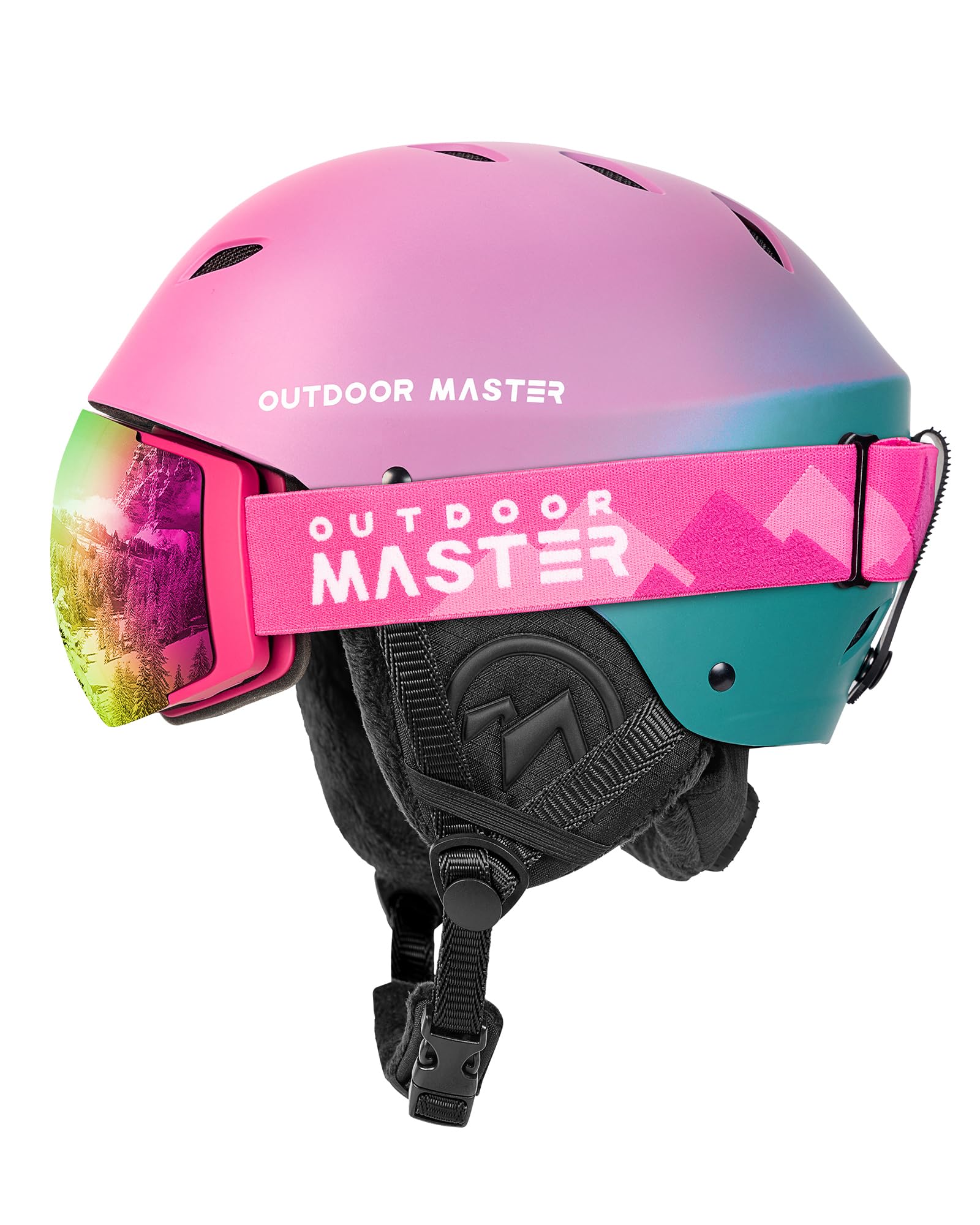 Amazon | OUTDOORMASTER スキー ヘルメット ゴーグル付き スノーボード