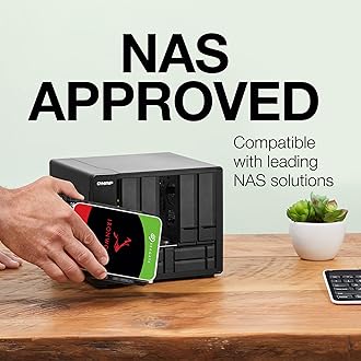 Seagate IronWolf, 14 TB, NAS, Internal Hard Drive, CMR, 3.5 Inch, SATA, 6GB/s, 5,400 RPM, 256MB Cache, for RAID Network Attached Storage, 3 year Rescue Services (ST14000NT001)