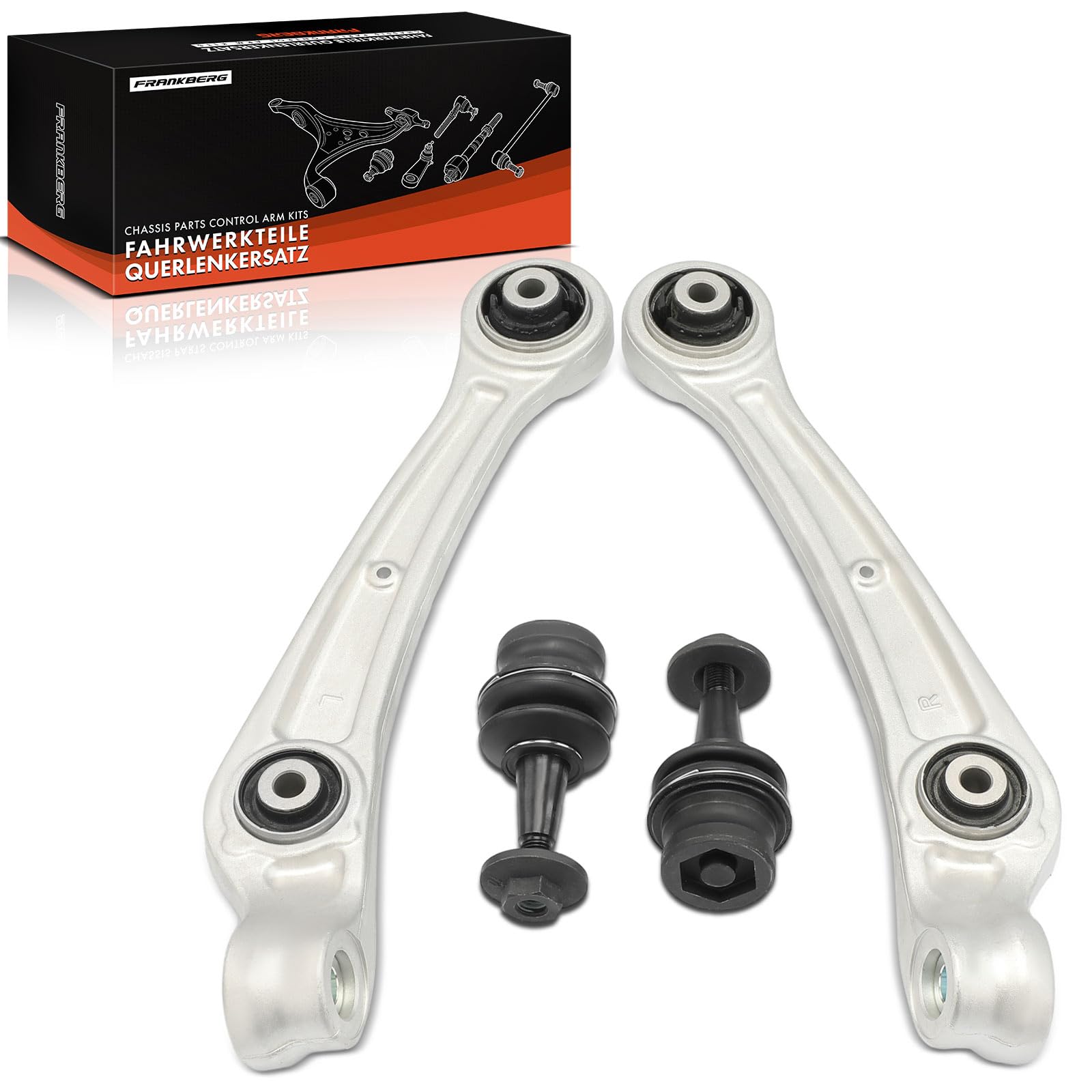 Frankberg 2x Querlenker + 2x Traggelenk Kompatibel mit A4 8K2 B8 1.8L-3.2L 2007-2011 A6 4G2 4GC 2.0L-3.0L 2010-2018 Q5 8RB 2.0L-3.2L 2008-2011 Replace# 8K0407151B
