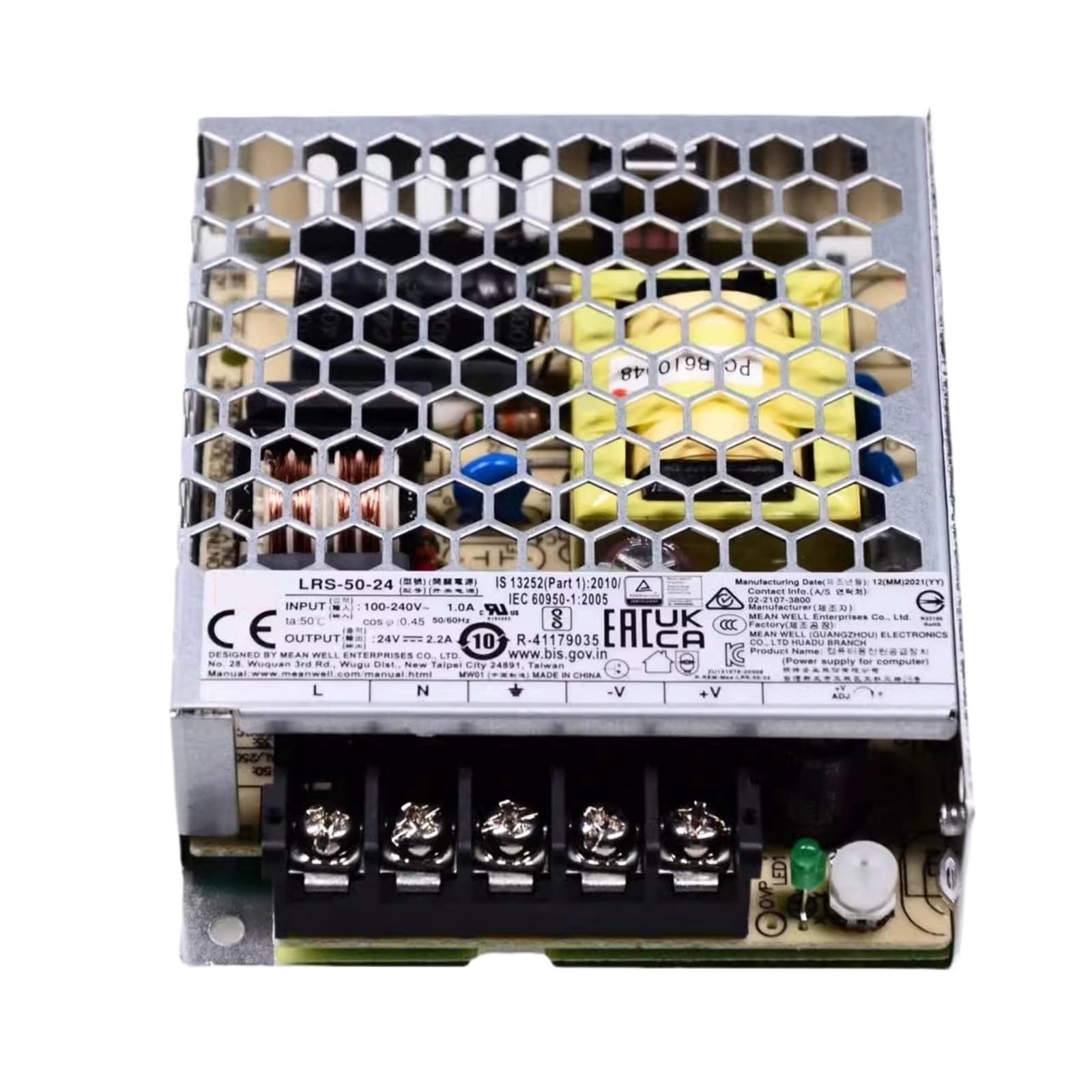 Alimentation à découpage 12V LRS-50-12 pour systèmes de vidéosurveillance résidentielle