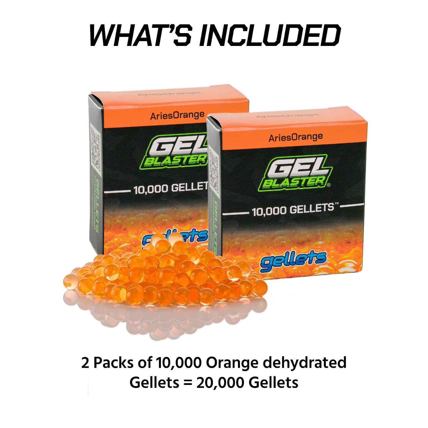 Gel Blaster 20,000 Gellets Recarga de Munición - Naranja, Fabricado para Gel Blasters - Bolas de Gel no tóxicas a Base de Agua - Hecho específicamente para Gel Blaster, para Mayores de 14 años