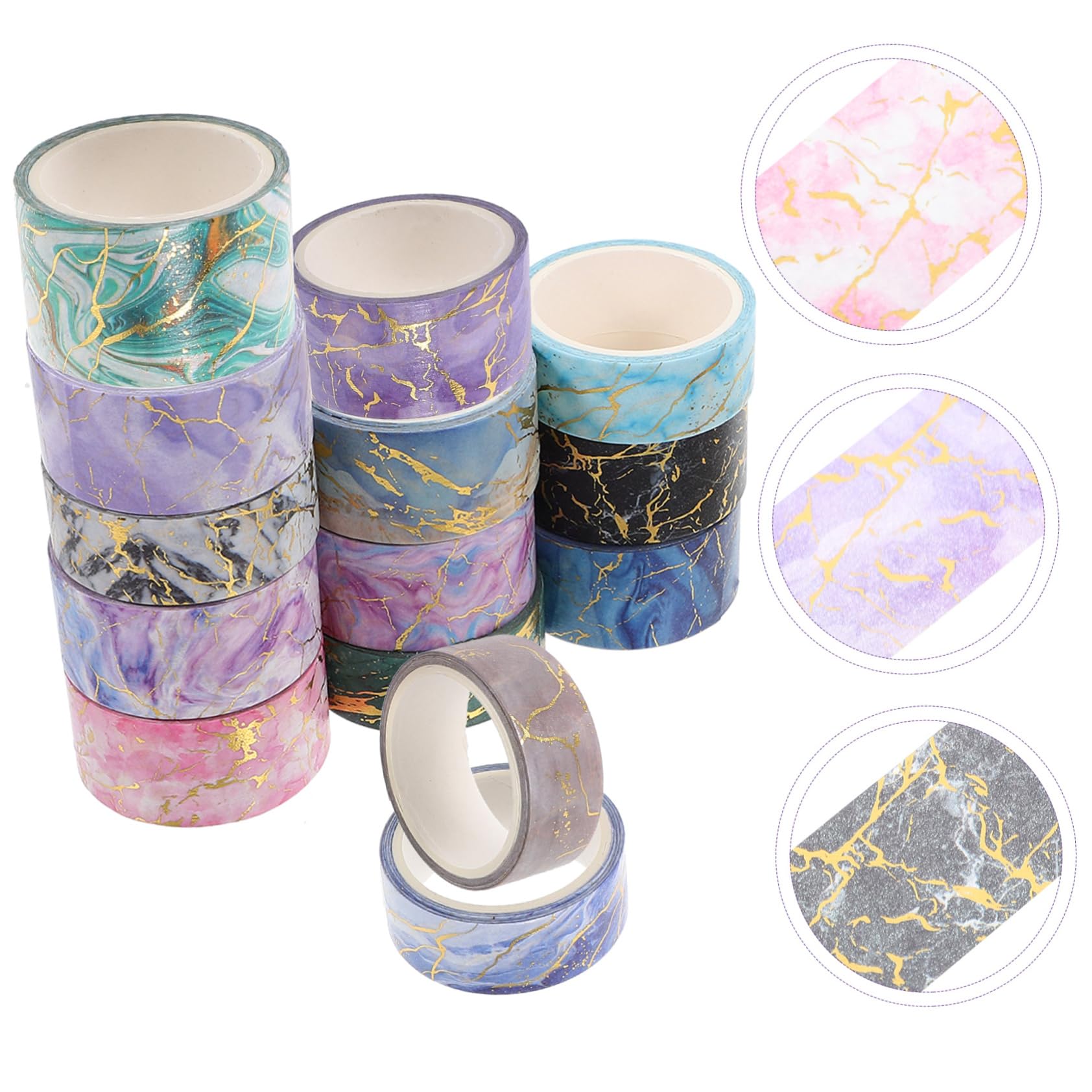 NUOBESTY 42rollos Cinta Washi Decorativa De Mármol De Adhesivo Para Scrapbooking y Manualidades Por Para Diarios y Planificadores