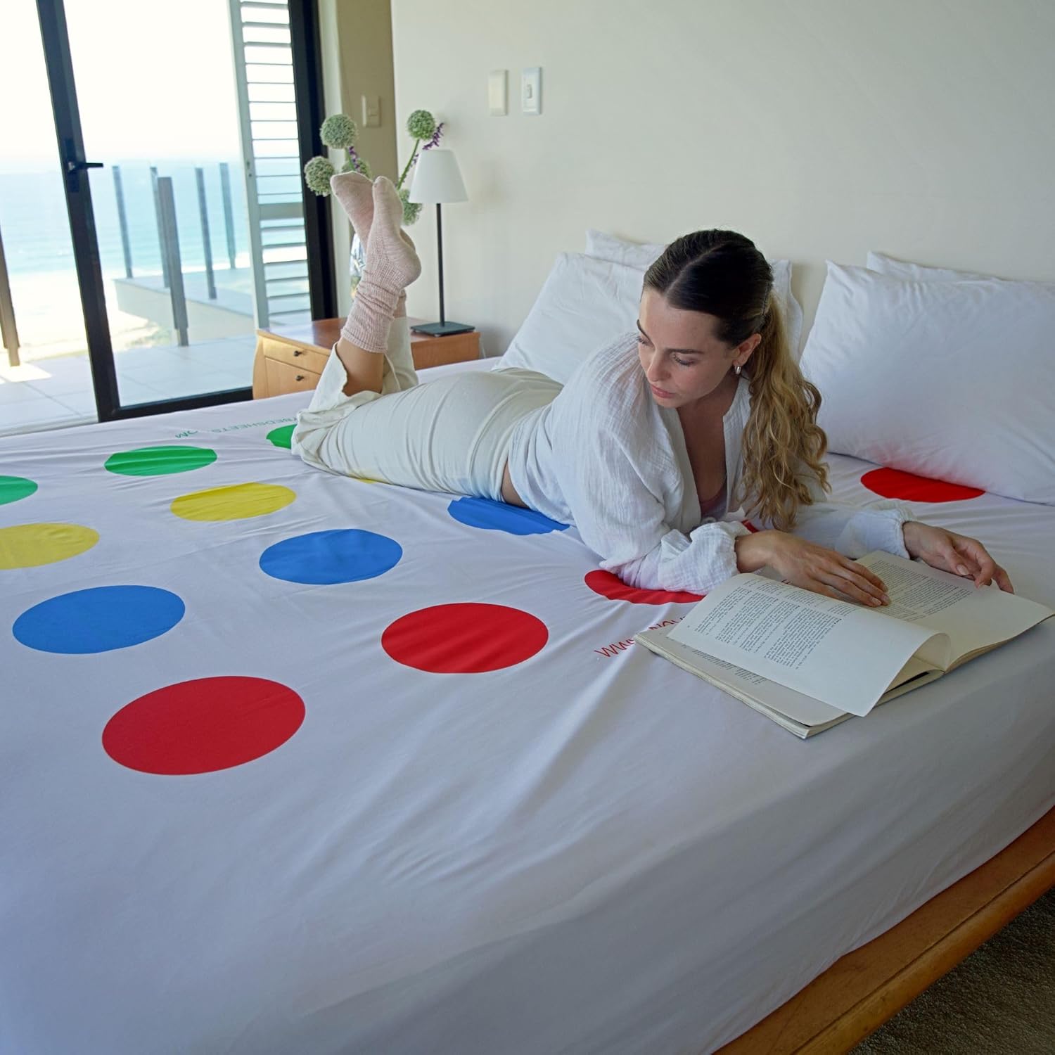 Bedroom Game for Couples, Twister Game Bed Sheet, King - Fun 2-Player Fun Date Night Game & Romantic Gift for Couples